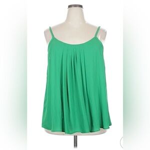 Women’s Plus Torrid Pleated Cross Back Green Tank Cami Sz 0